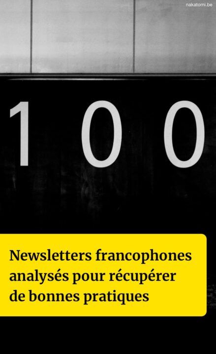 Analyse de 100 newsletters francophones pour découvrir de bonnes pratiques