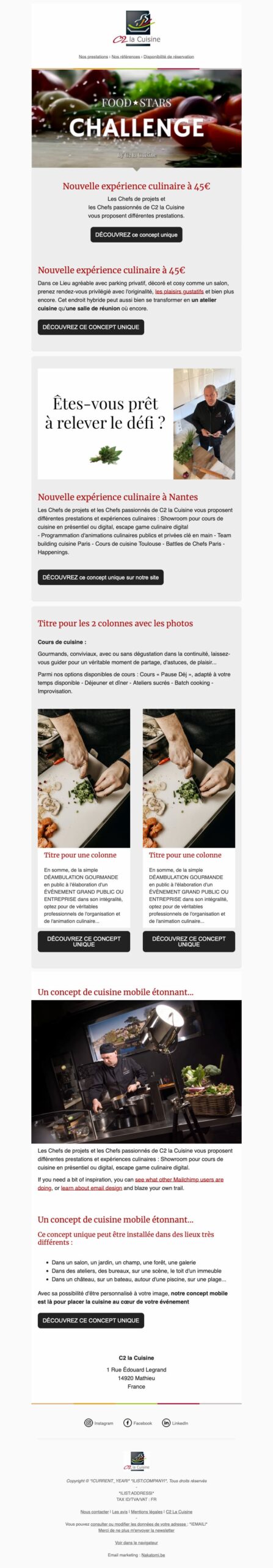 newsletter horeca cuisine restaurant